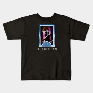 The Priestess Arcana Tarot Card Kids T-Shirt